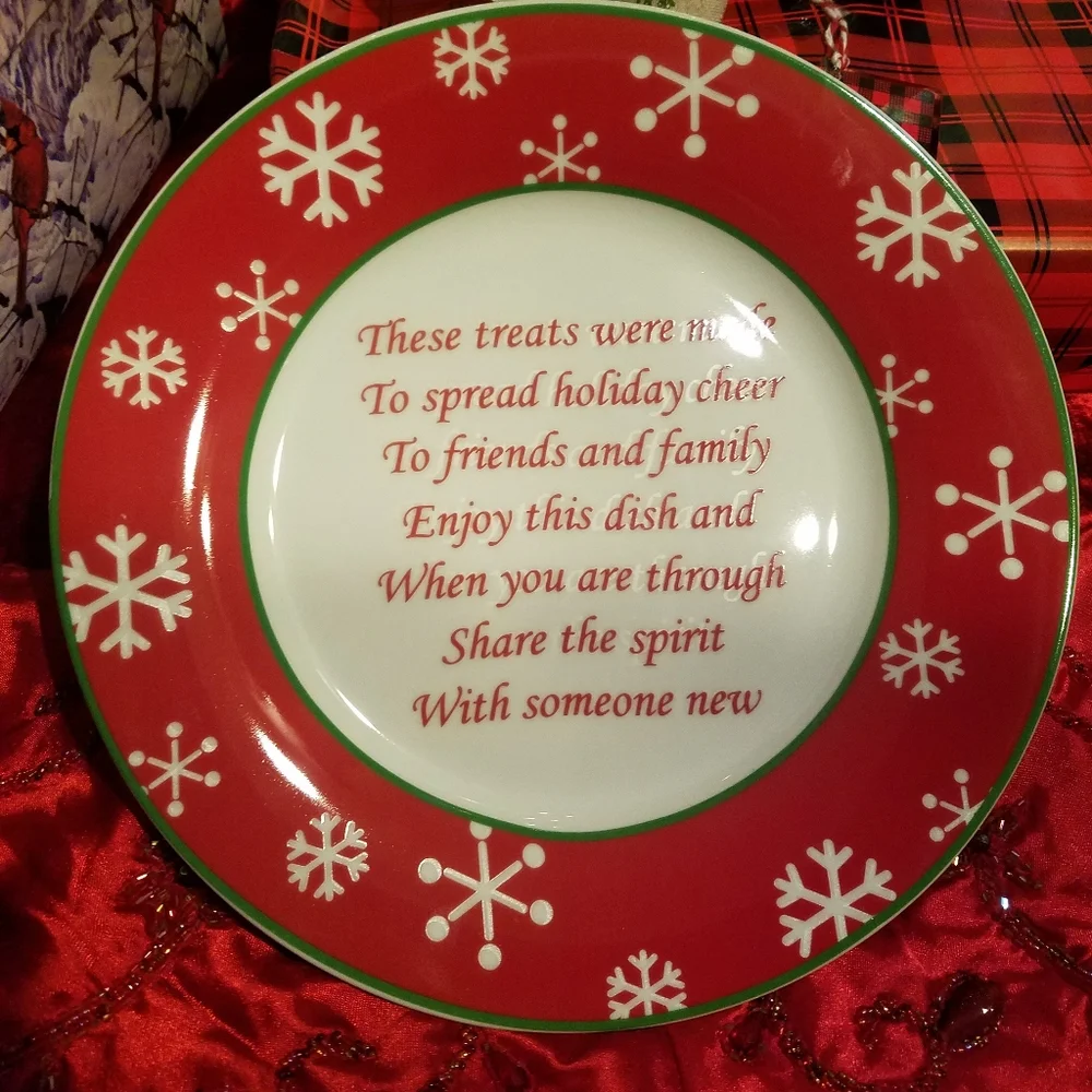 Old Time Pottery Christmas Sharing Plate